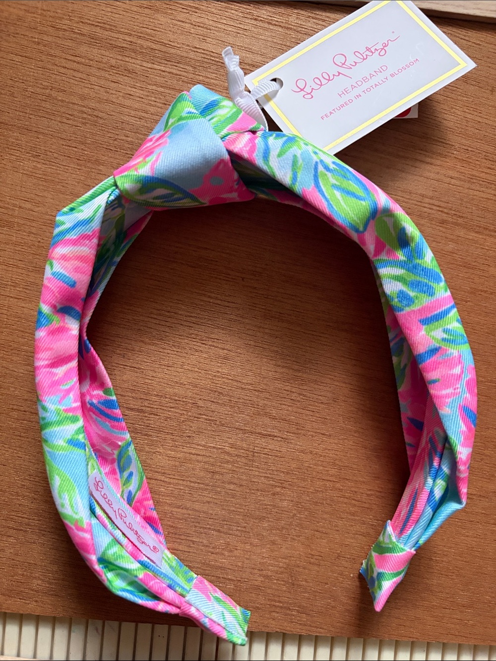 Lilly Pulitzer Pink, Blue & Green Floral Knotted Headband